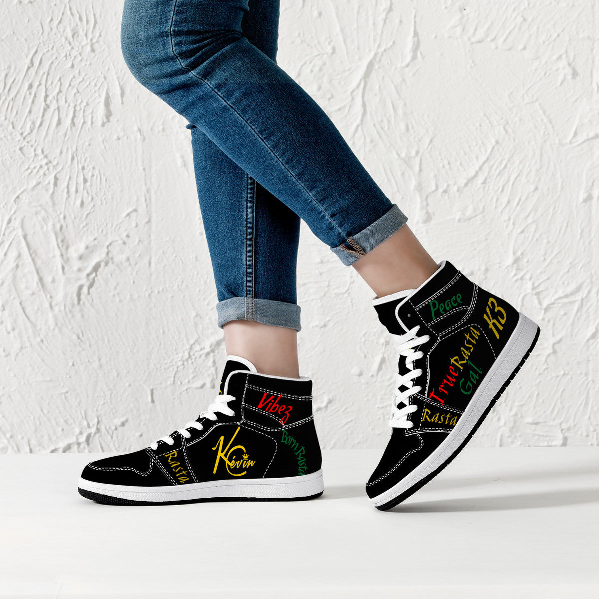 3TG True Rasta Gal High-Tops