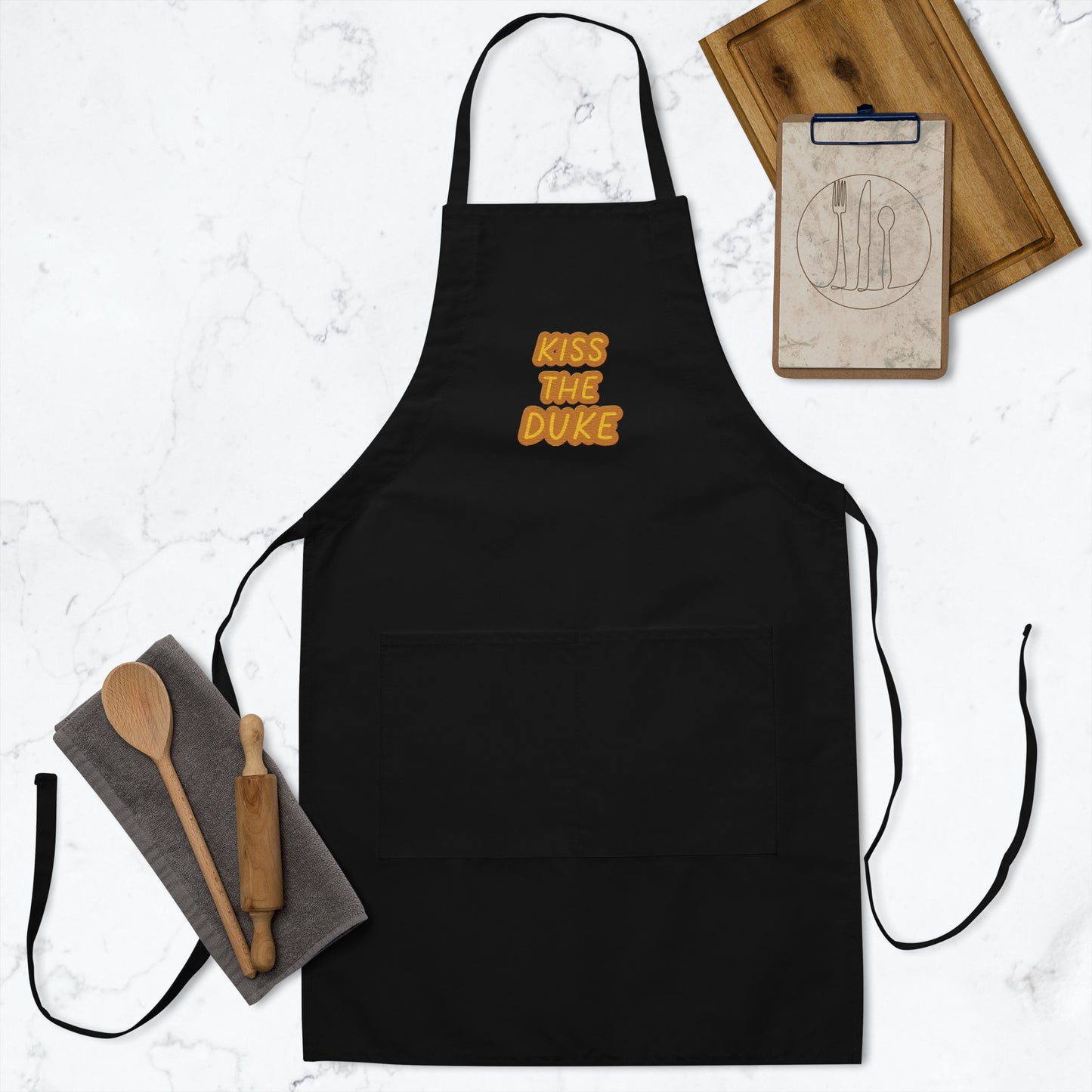 3TG KévinC's Kiss The Duke Embroidered Apron