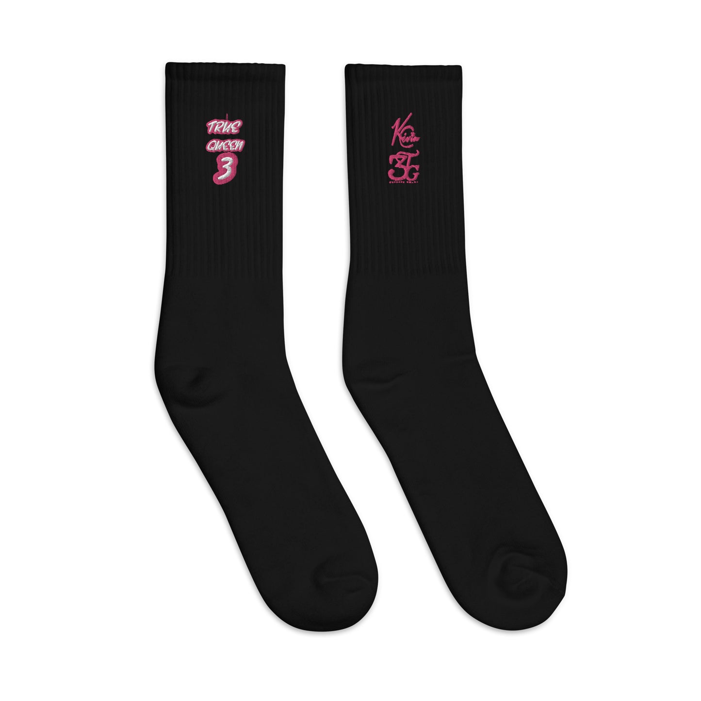 3TG True Queen Embroidered socks