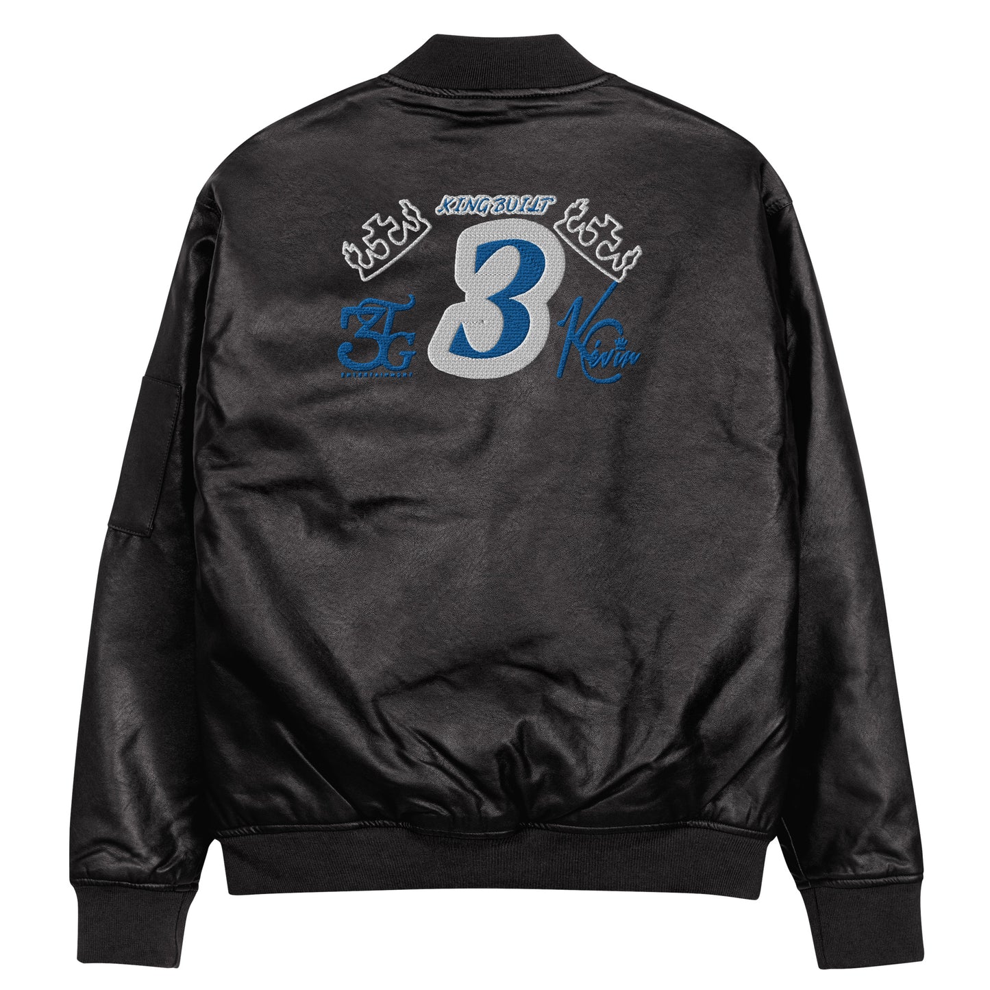 3TG King Built Leather Bomber Jacket