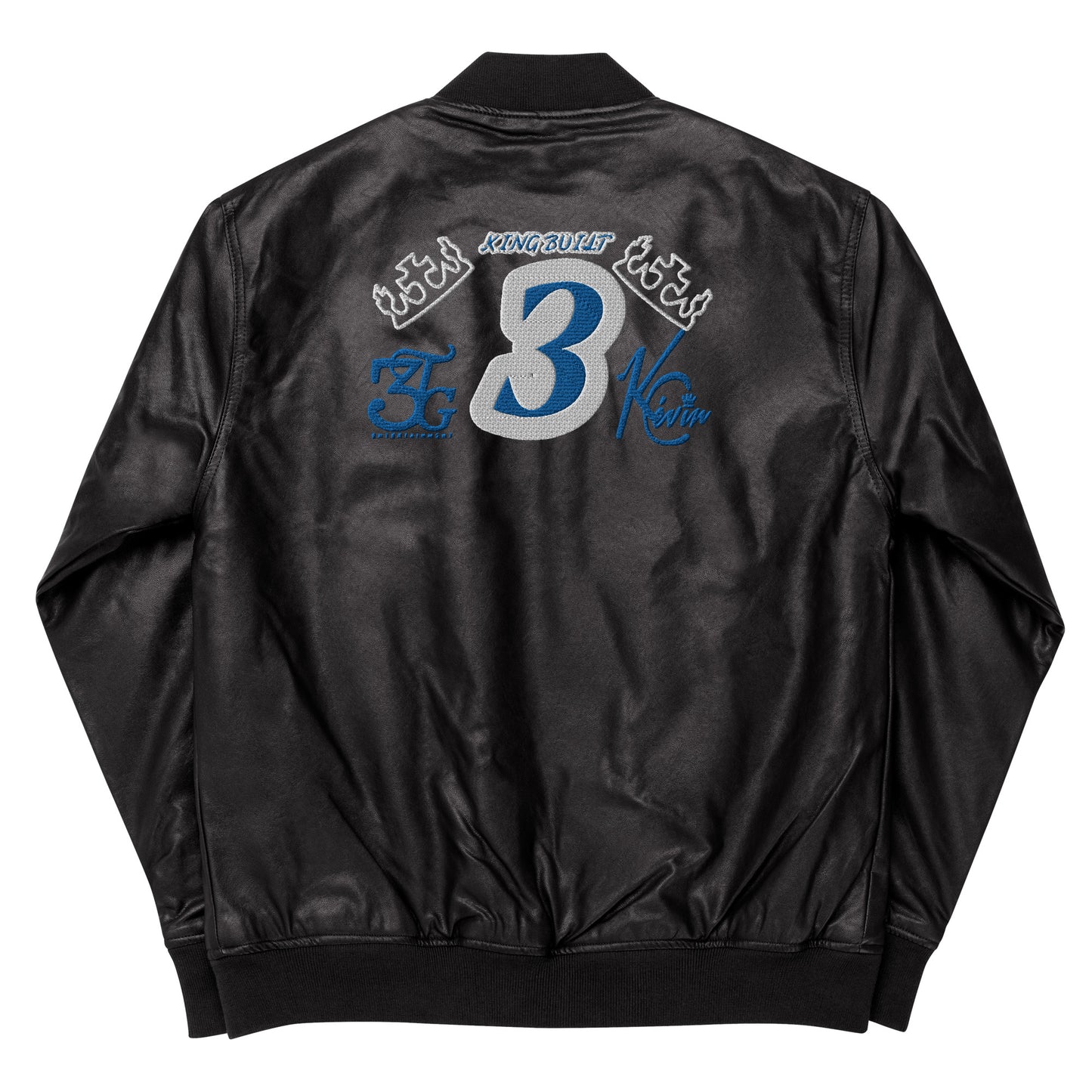 3TG King Built Leather Bomber Jacket