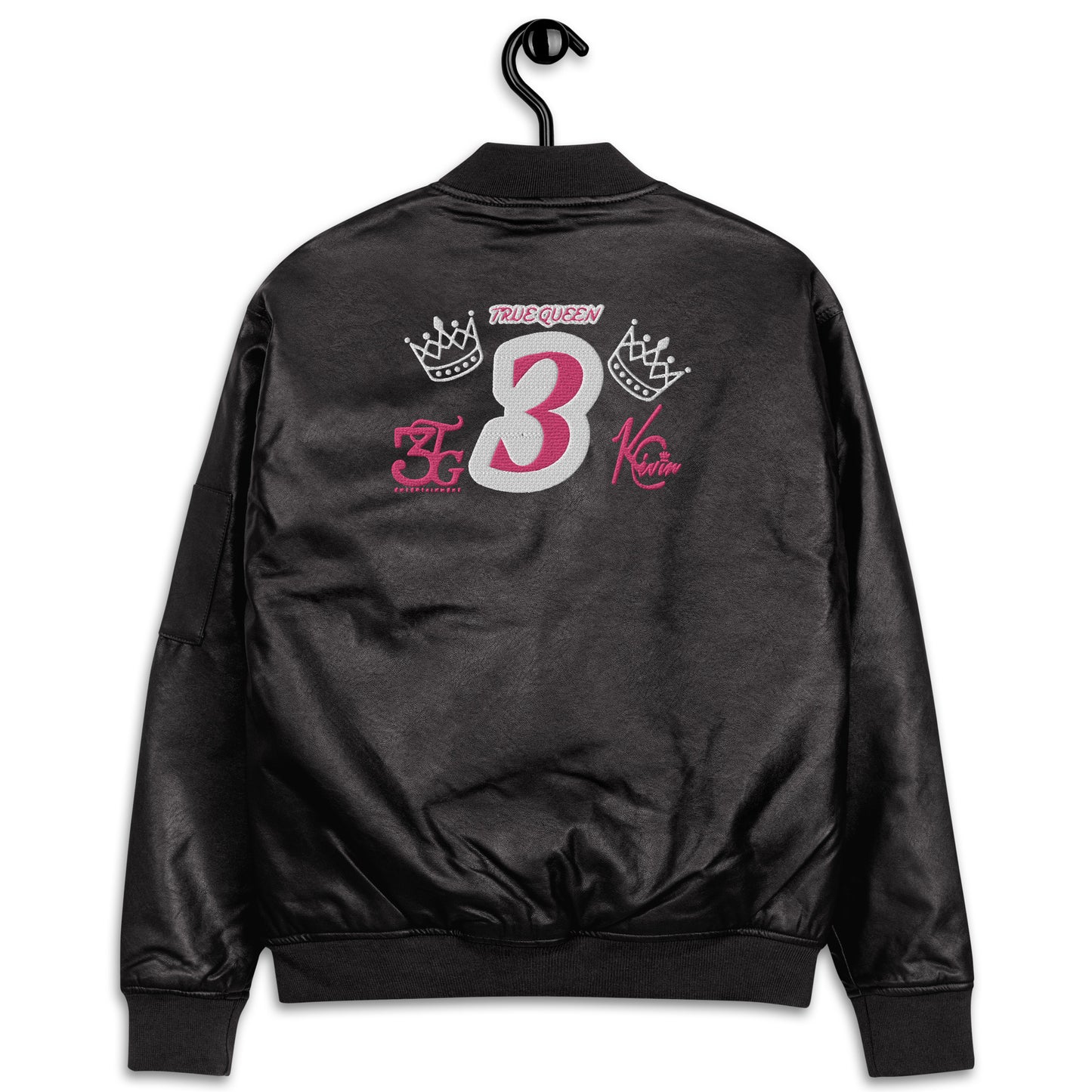 3TG True Queen Leather Bomber Jacket