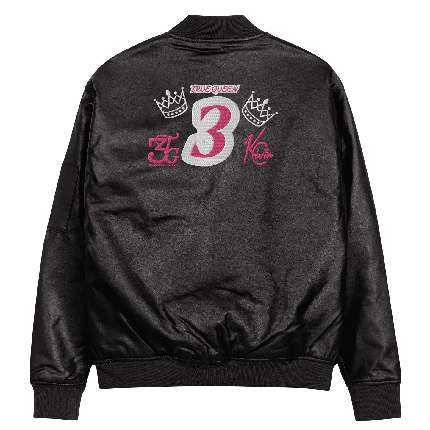 3TG True Queen Leather Bomber Jacket