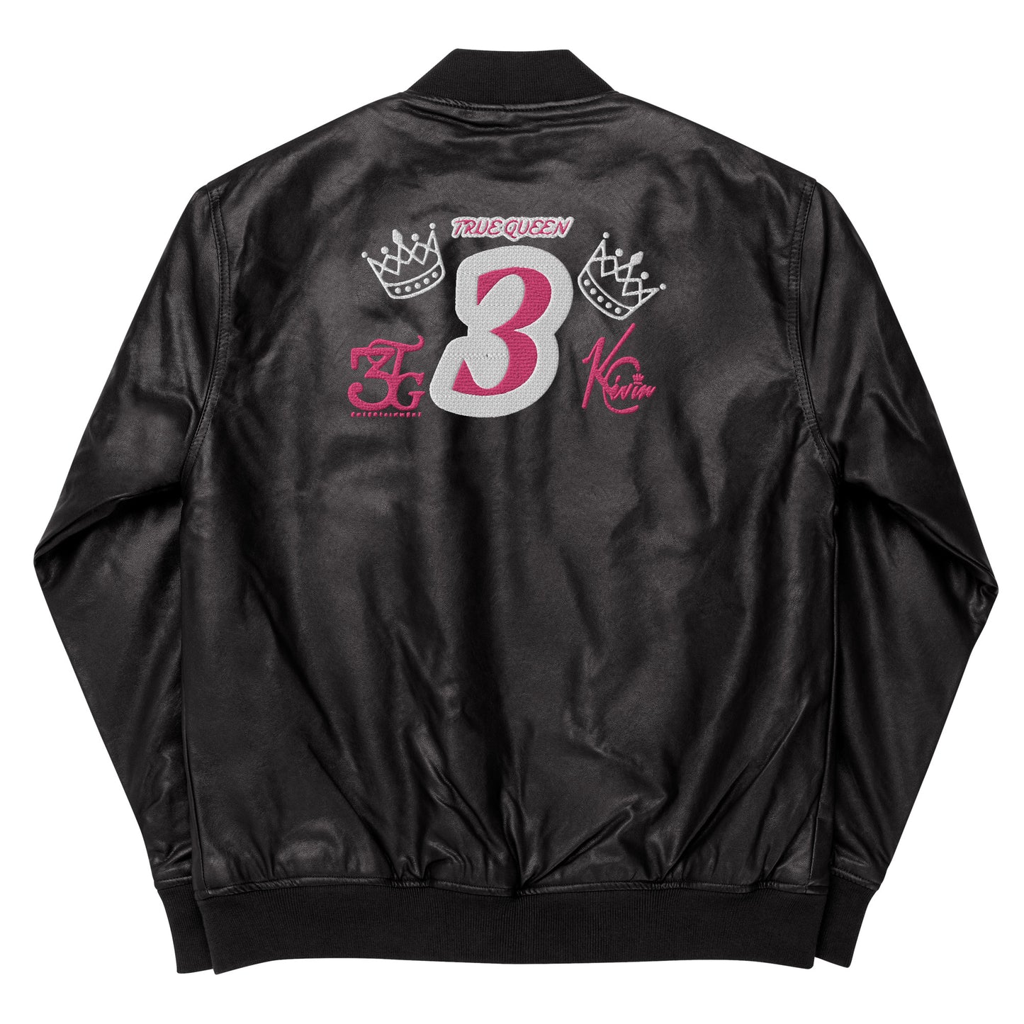 3TG True Queen Leather Bomber Jacket