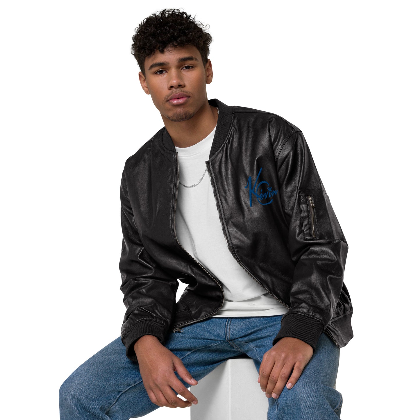 3TG King Built Leather Bomber Jacket