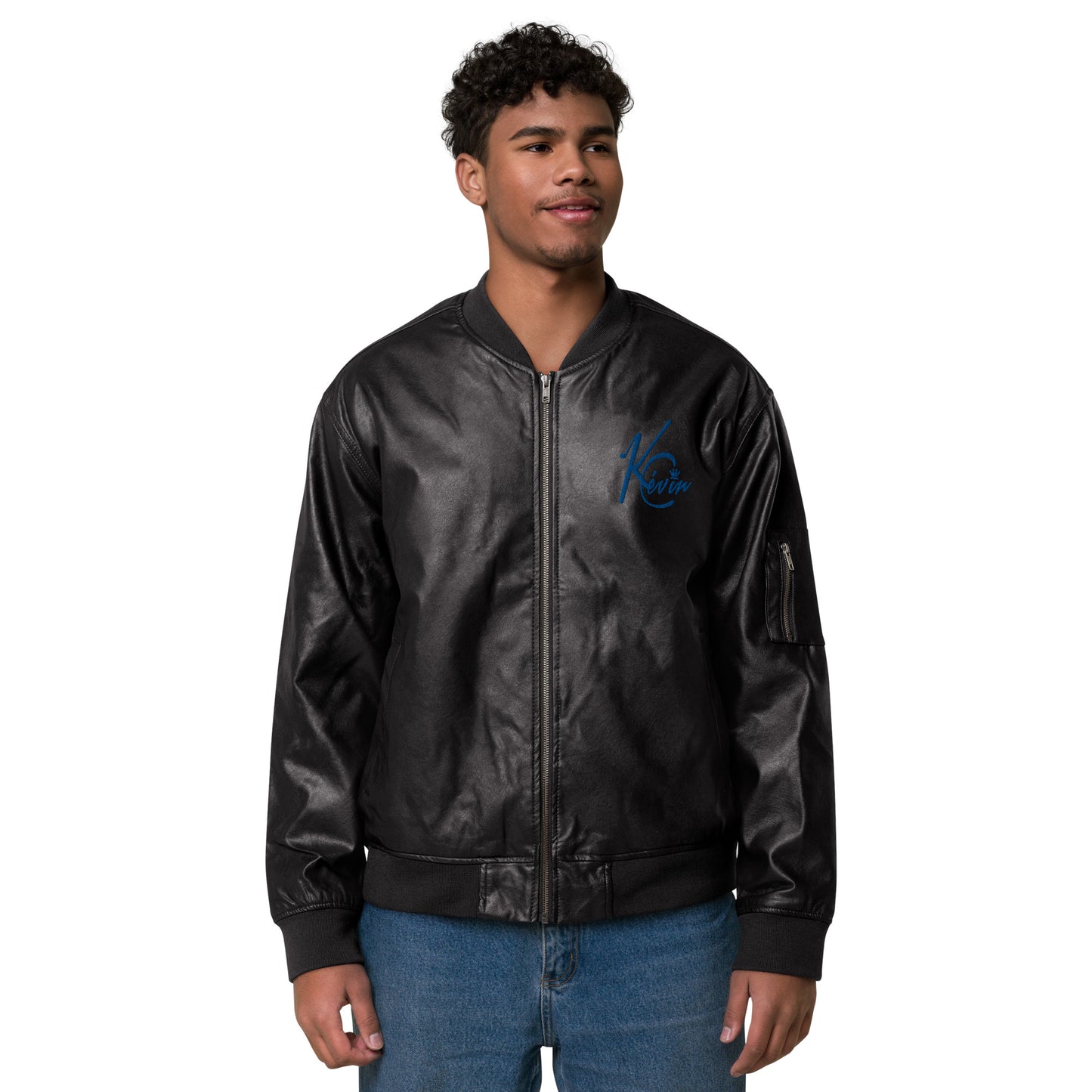 3TG King Built Leather Bomber Jacket