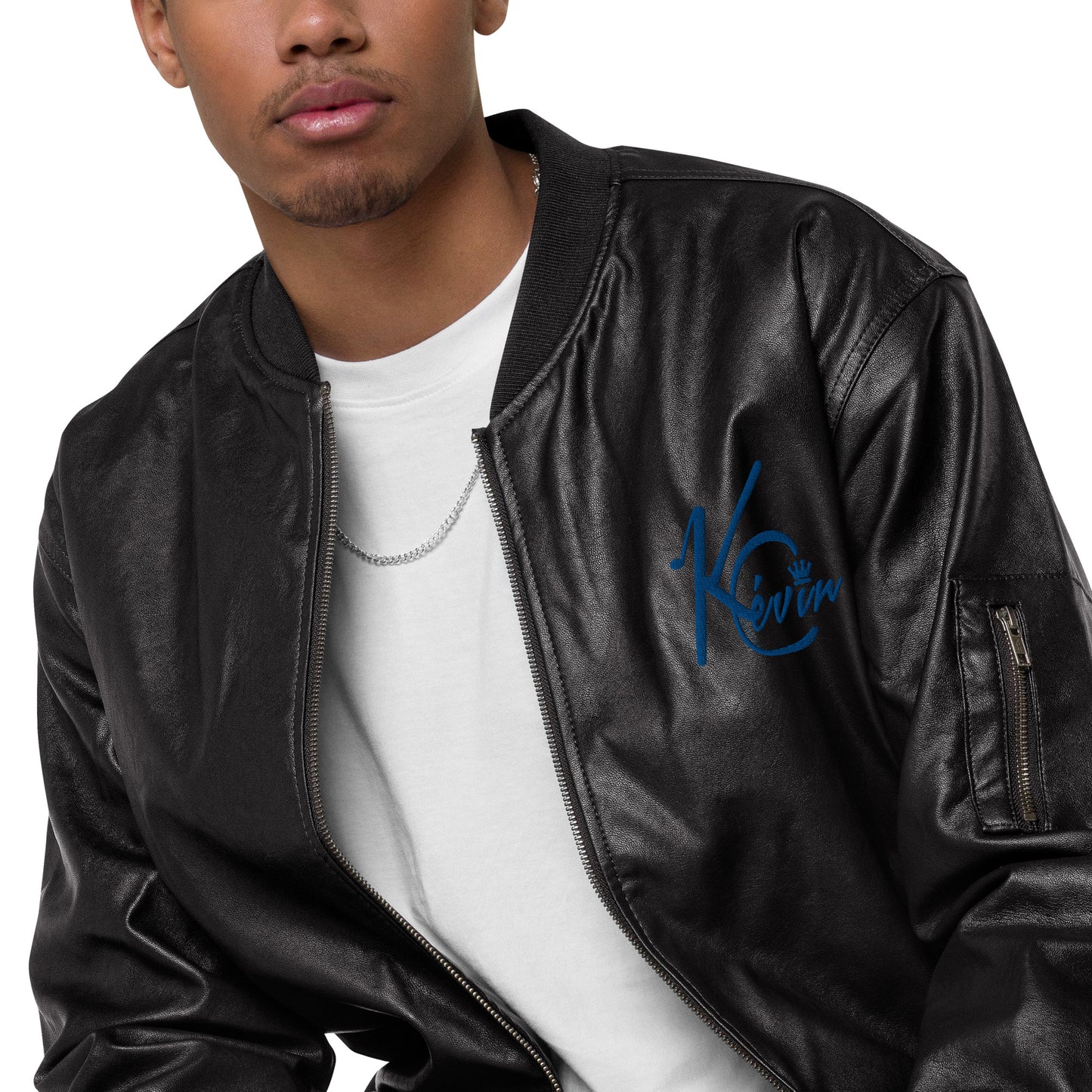 3TG King Built Leather Bomber Jacket