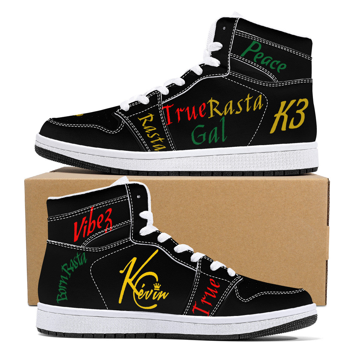 3TG True Rasta Gal High-Tops