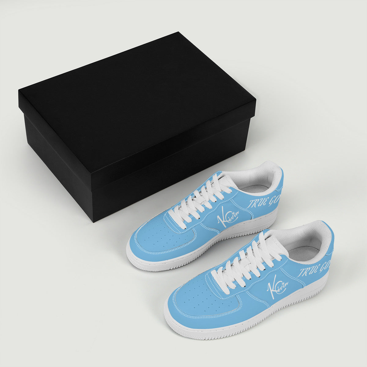 3TG True God Low-Top Shoes (Baby Blue & White Edition)