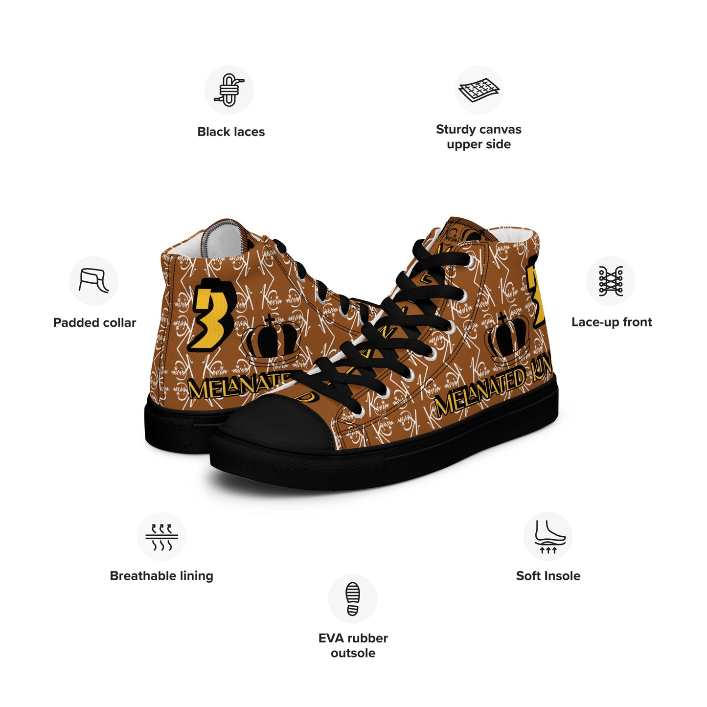 3TG Melanated King Men’s High Top (Special Edition) Shoes