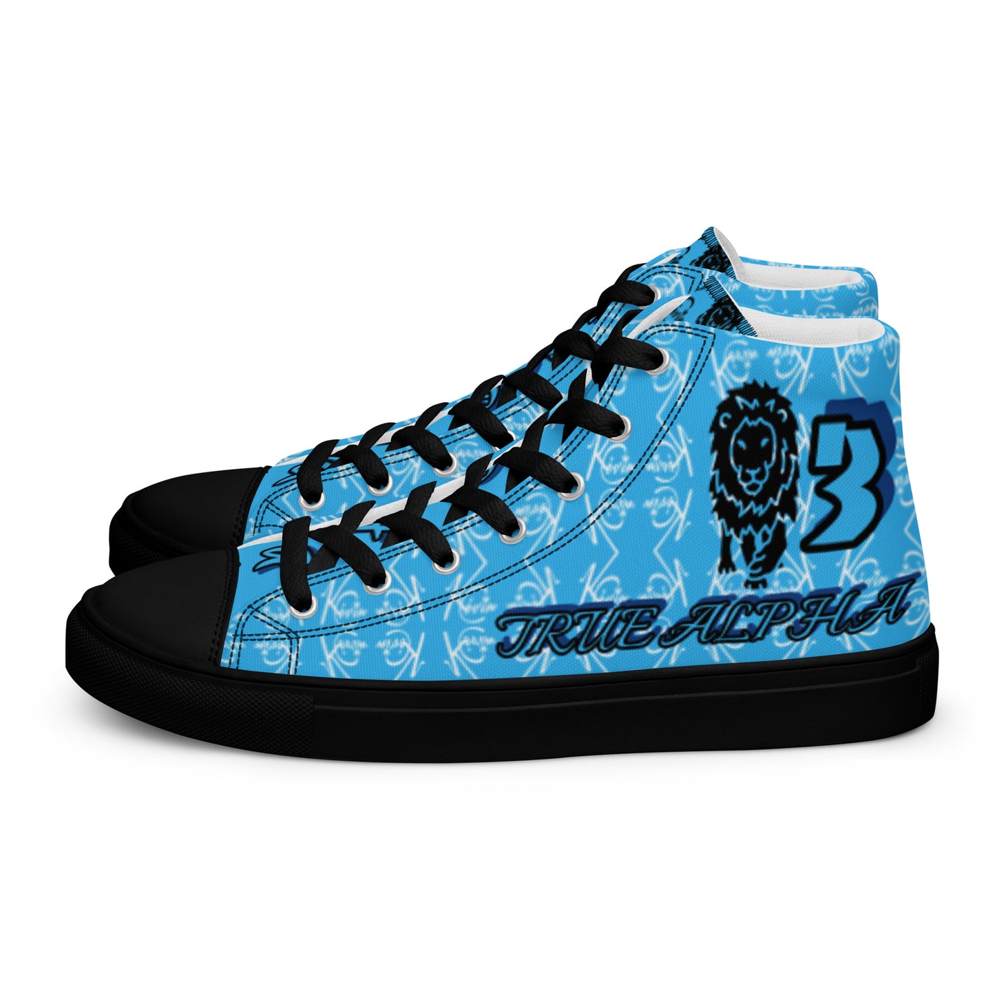 3TG True Alpha (True Blue Lion Print Edition) Men’s high top shoes