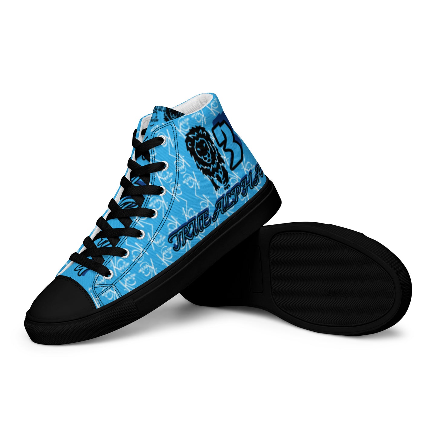 3TG True Alpha (True Blue Lion Print Edition) Men’s high top shoes