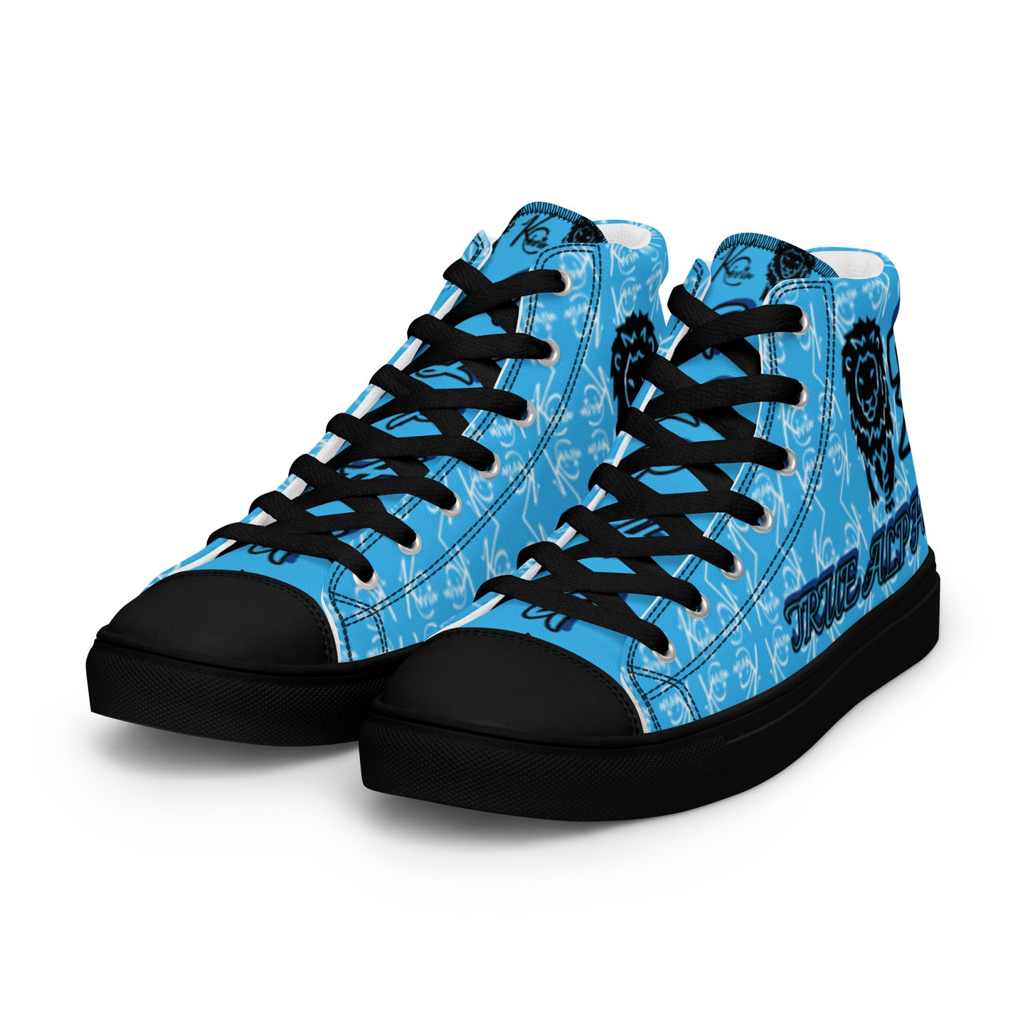 3TG True Alpha (True Blue Lion Print Edition) Men’s high top shoes