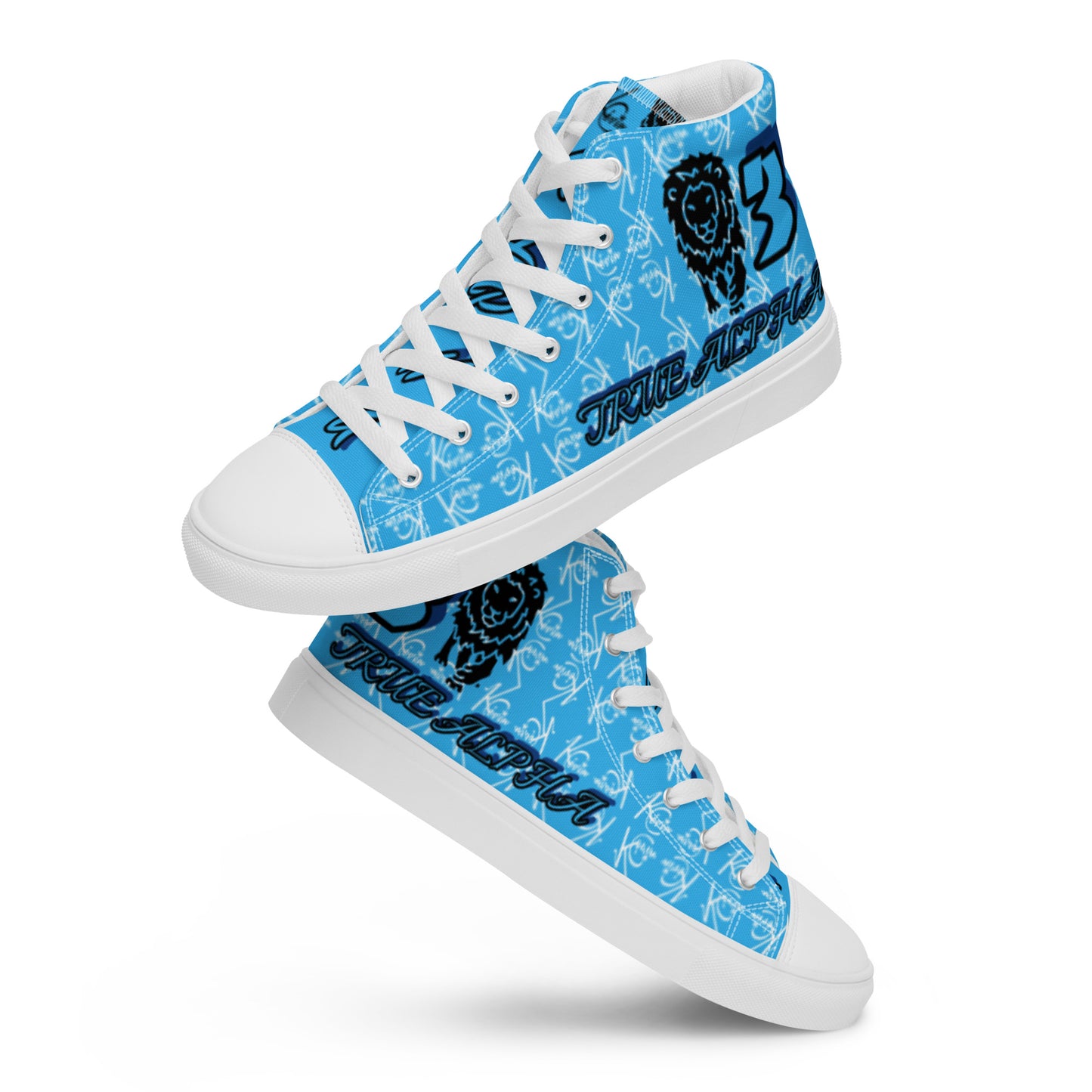 3TG True Alpha (True Blue Lion Print Edition) Men’s high top shoes