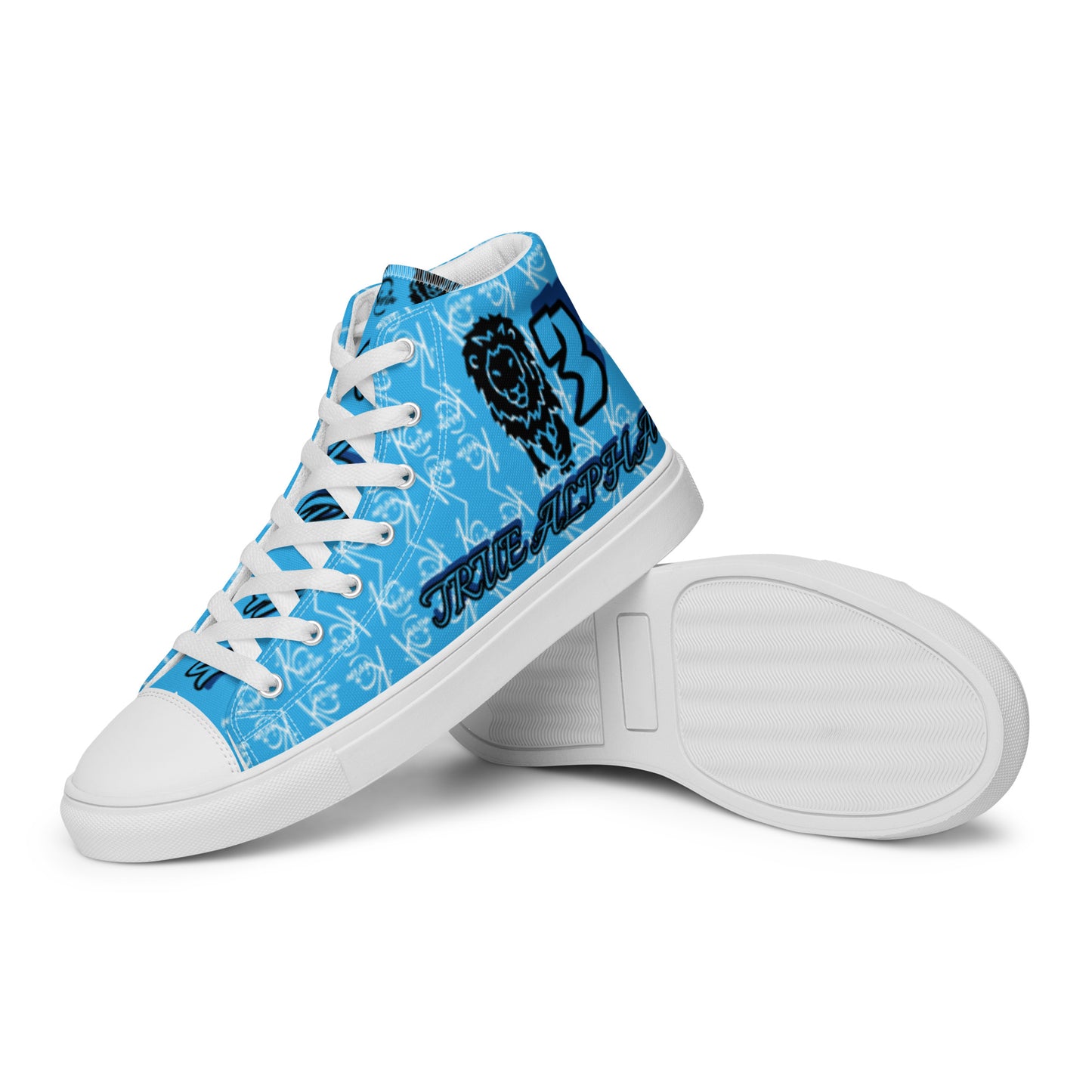 3TG True Alpha (True Blue Lion Print Edition) Men’s high top shoes