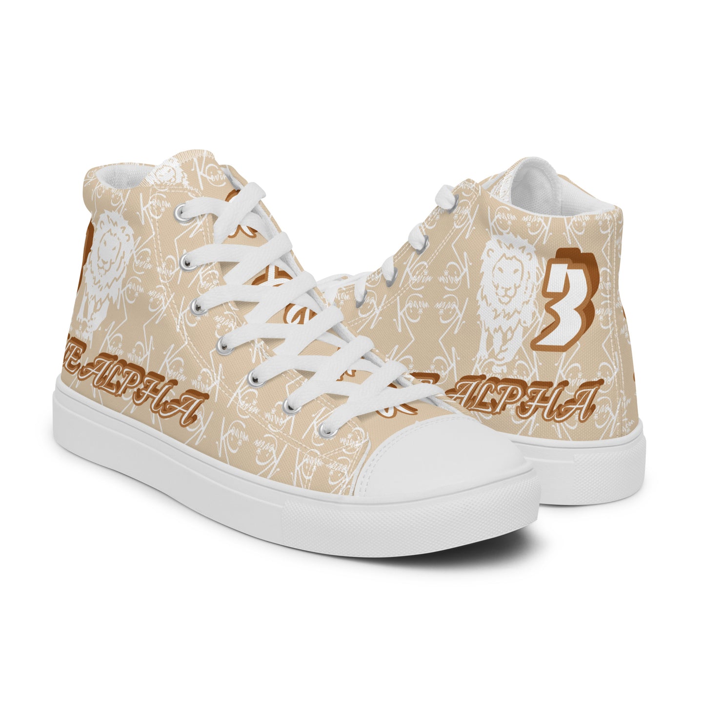 3TG True Alpha (Desert Lion Print Edition) Men’s high top shoes