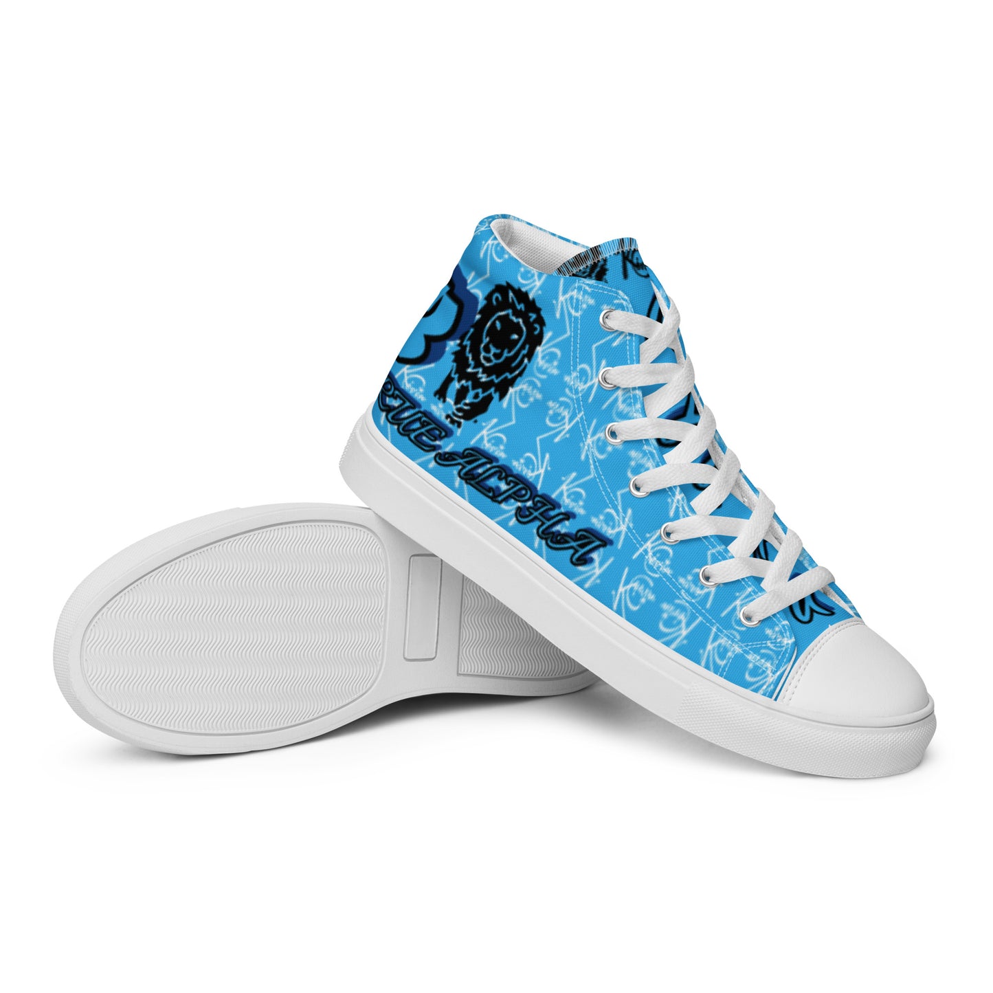 3TG True Alpha (True Blue Lion Print Edition) Men’s high top shoes