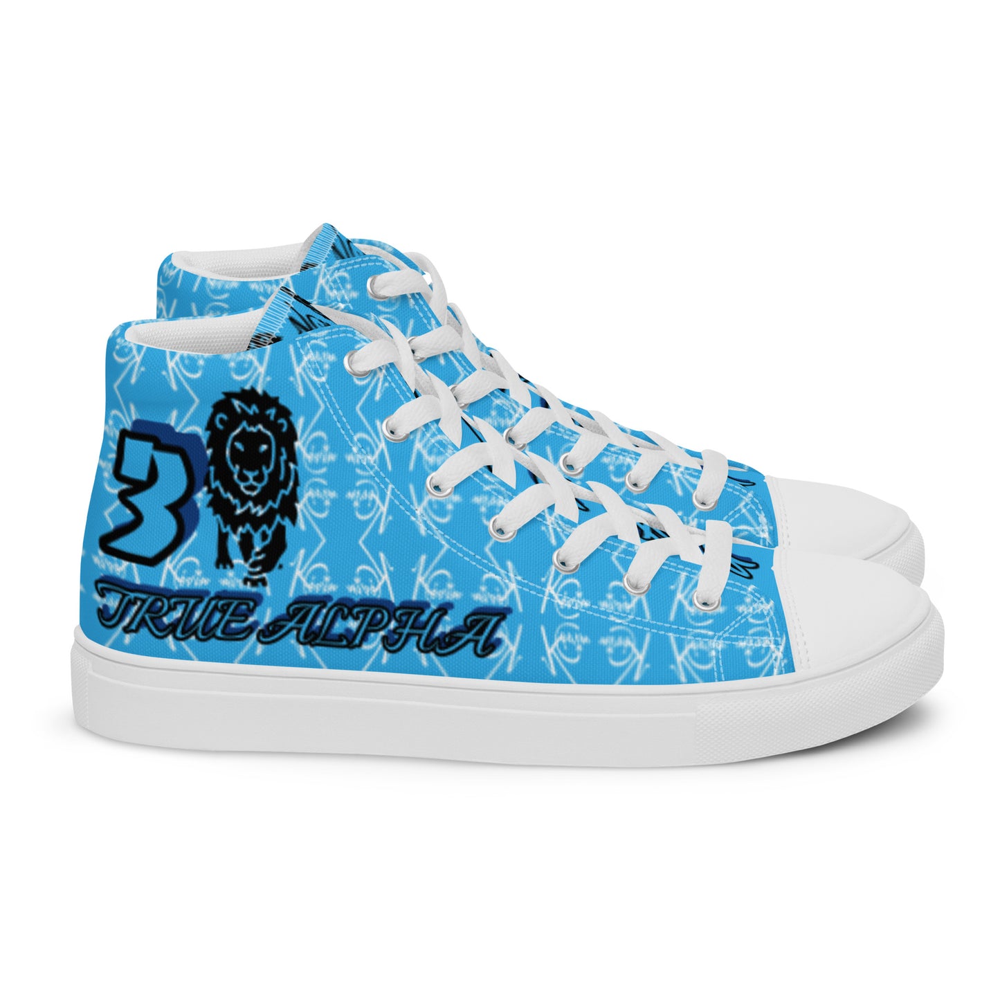 3TG True Alpha (True Blue Lion Print Edition) Men’s high top shoes