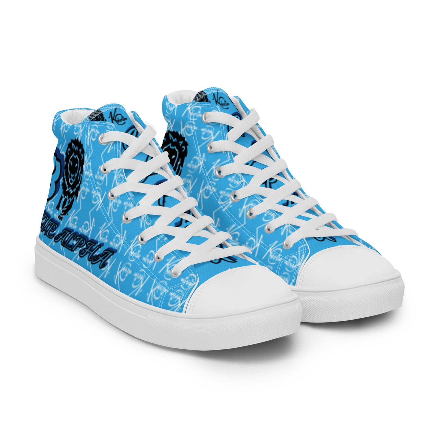 3TG True Alpha (True Blue Lion Print Edition) Men’s high top shoes