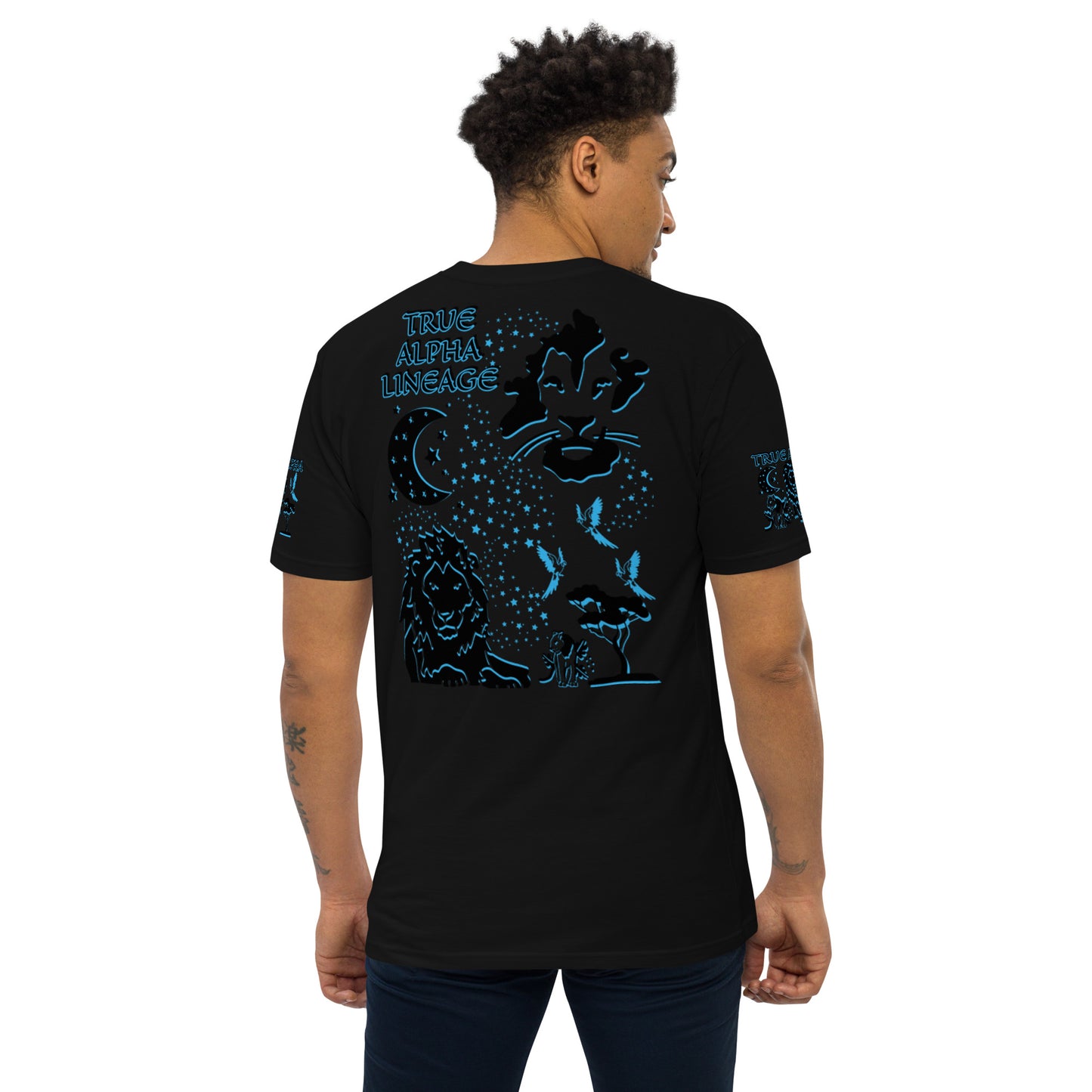 3TG True Alpha (Dark King Lineage Lion Print) T-Shirt