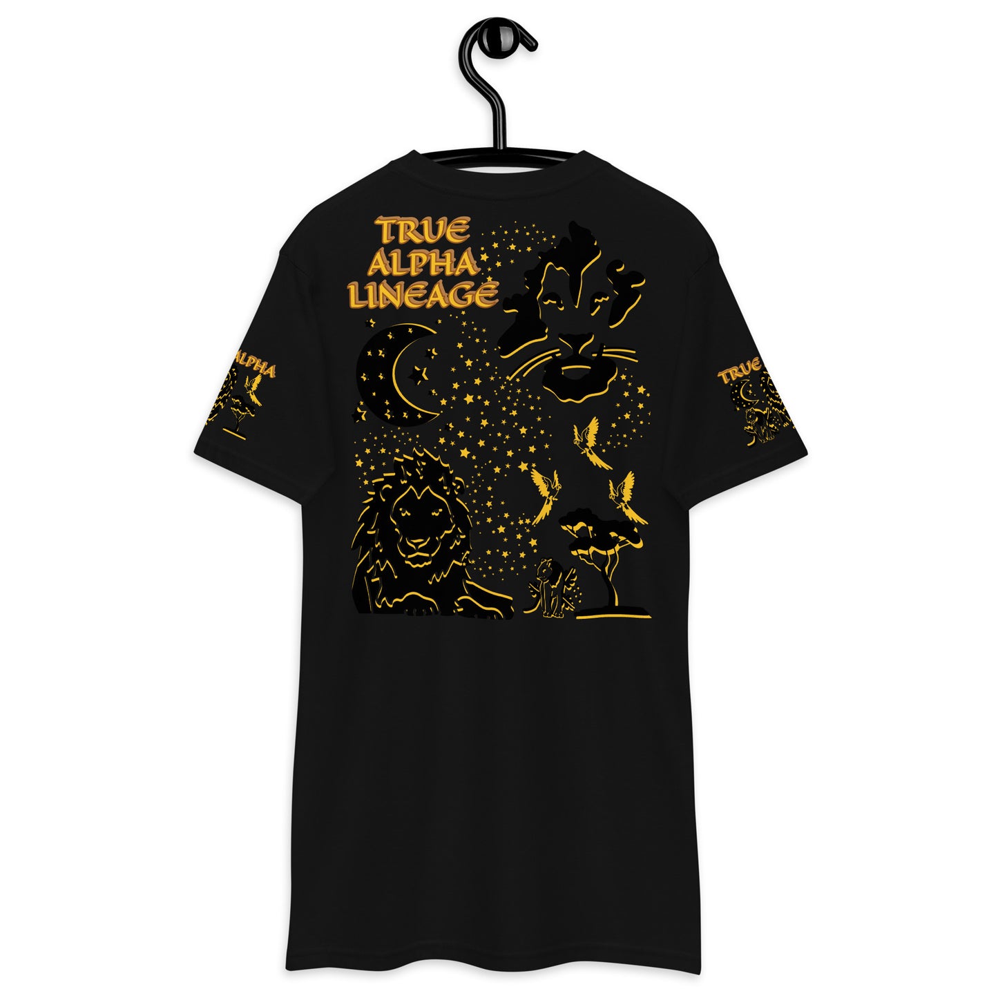 3TG True Alpha (Melanated Dark King Lineage Lion Print) T-Shirt