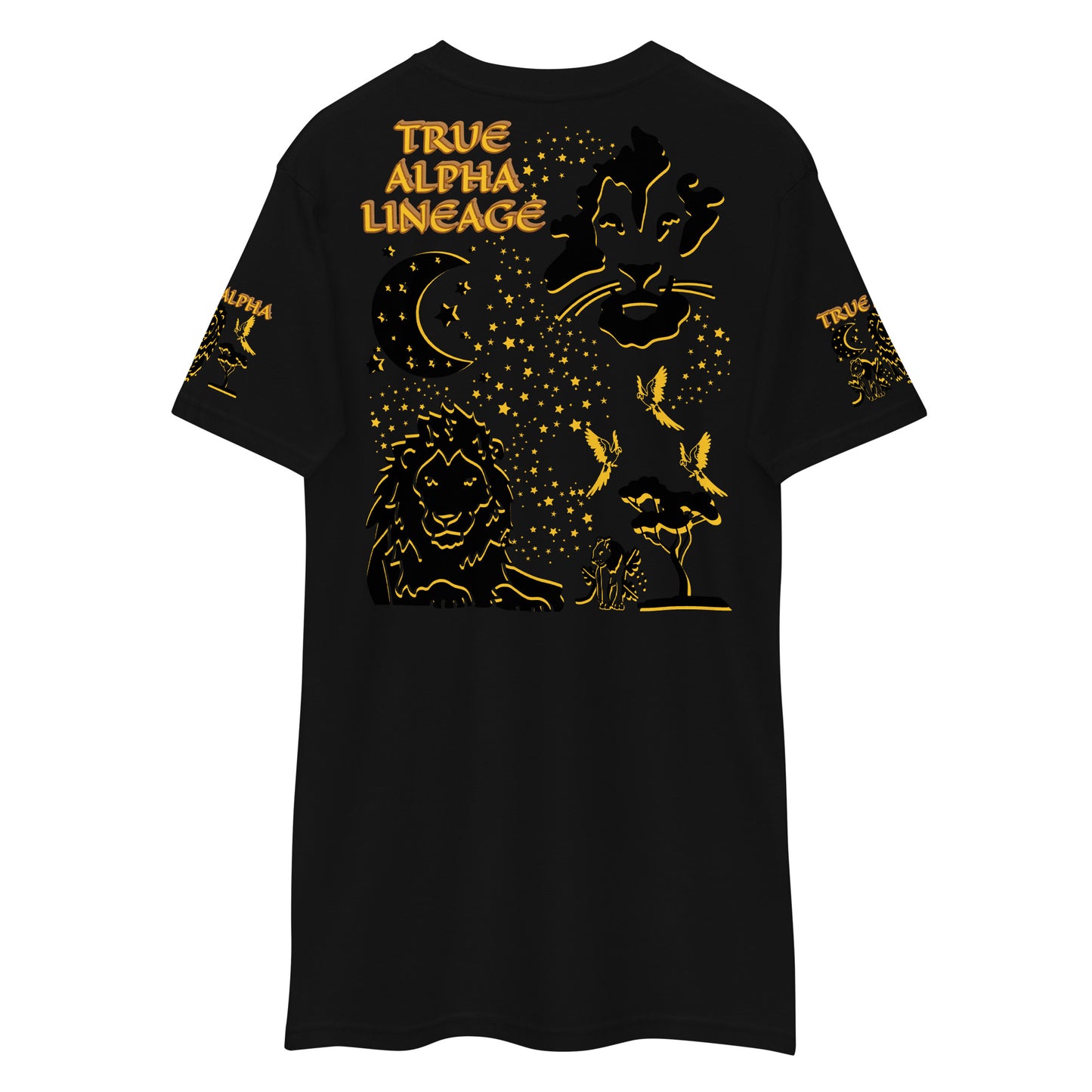 3TG True Alpha (Melanated Dark King Lineage Lion Print) T-Shirt