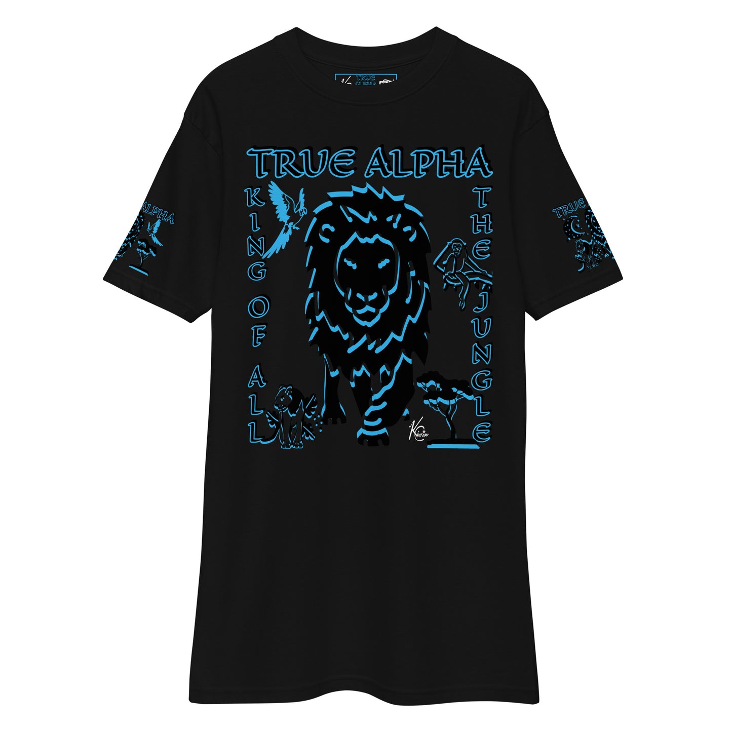 3TG True Alpha (Dark King Lineage Lion Print) T-Shirt