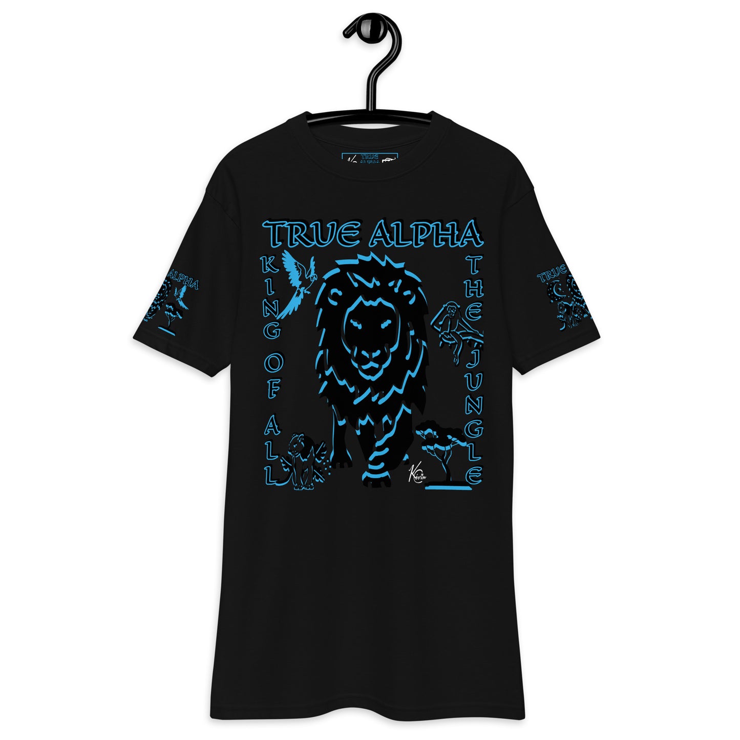 3TG True Alpha (Dark King Lineage Lion Print) T-Shirt