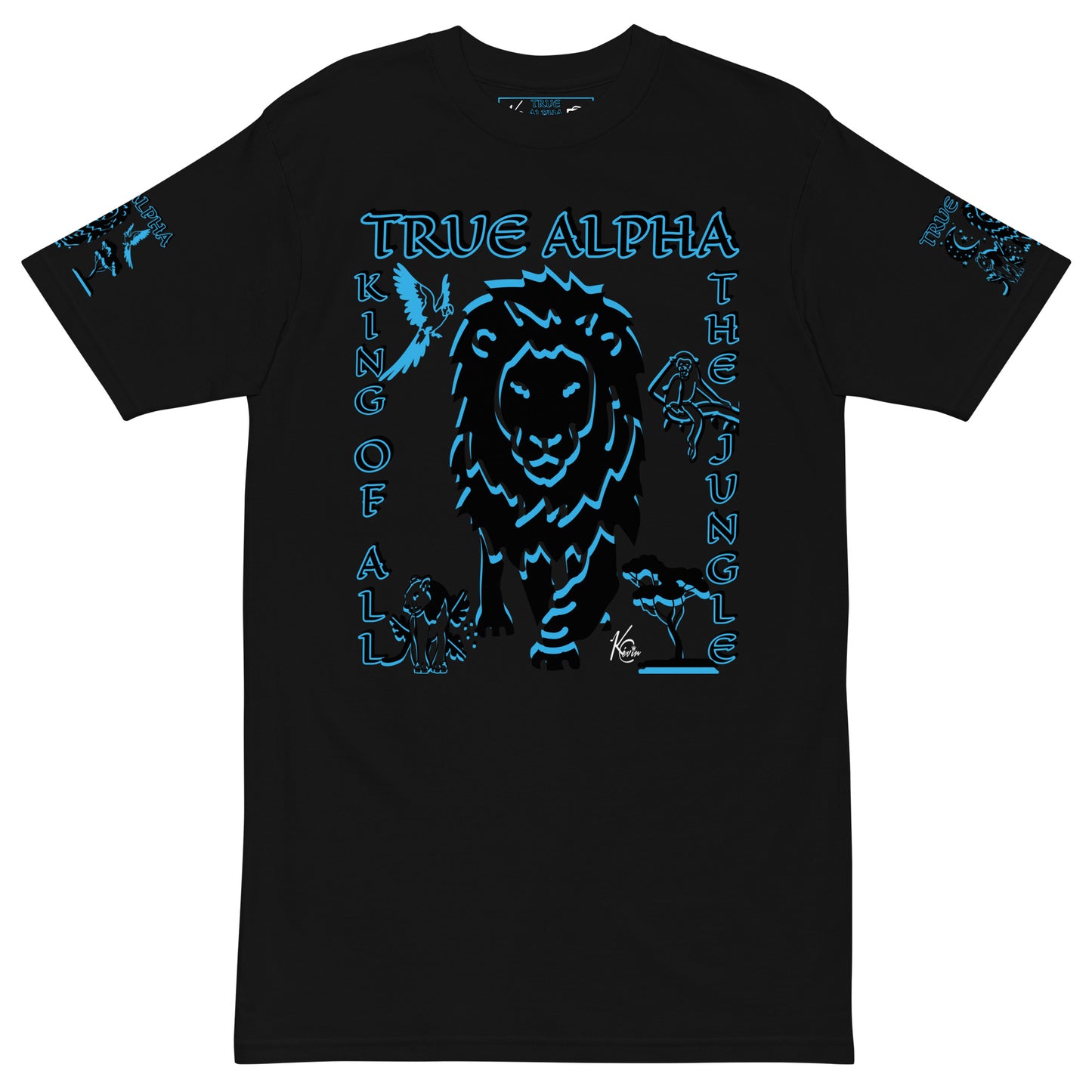 3TG True Alpha (Dark King Lineage Lion Print) T-Shirt