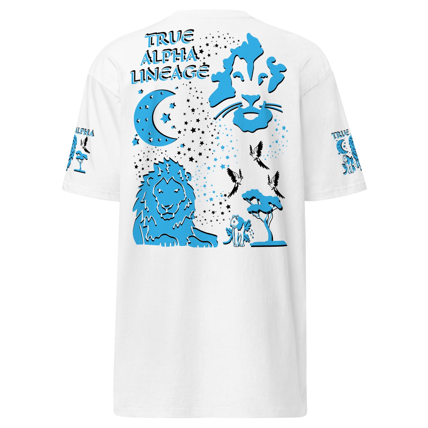 3TG True Alpha (Sky Realm Dark King Lineage Lion Print) T-Shirt