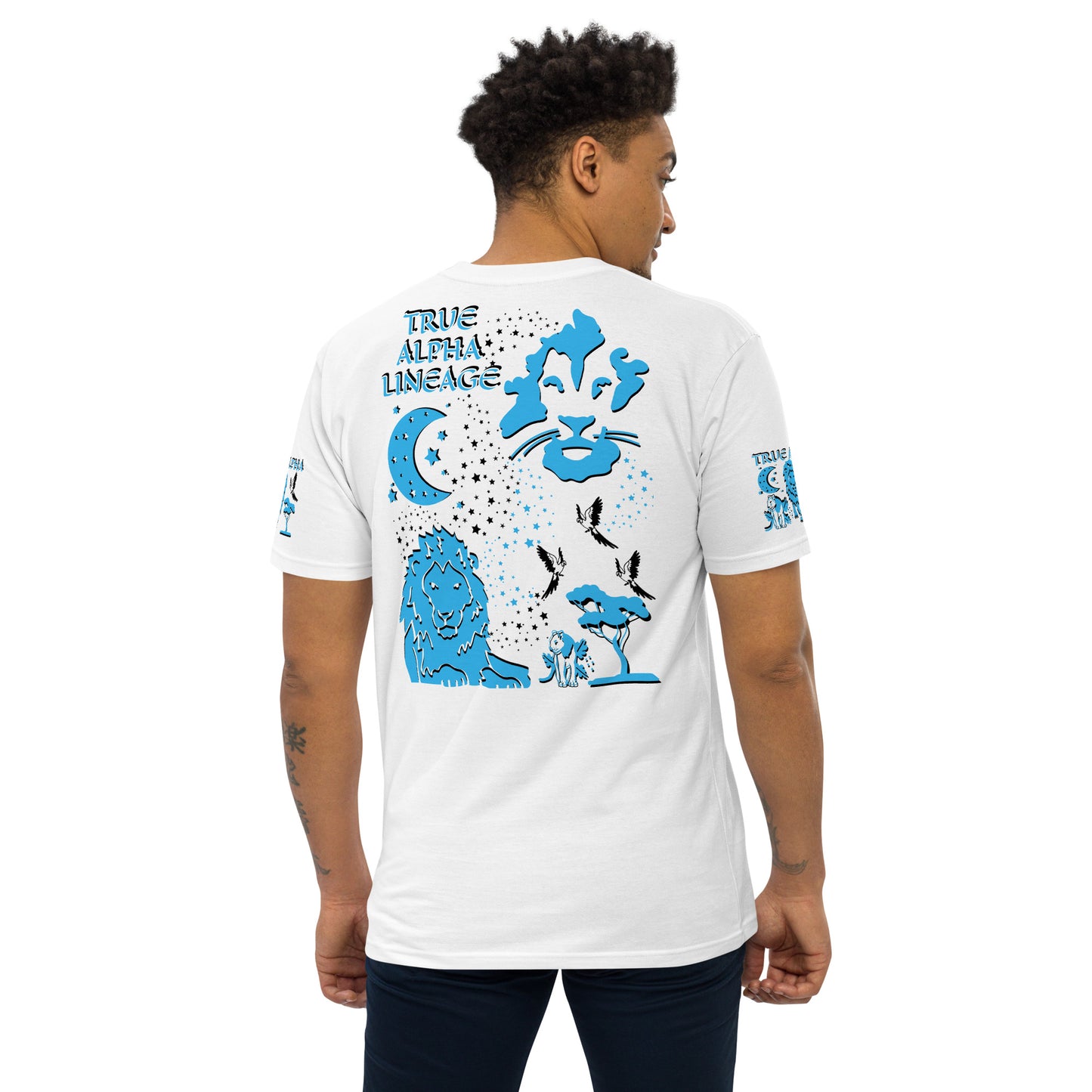 3TG True Alpha (Sky Realm Dark King Lineage Lion Print) T-Shirt