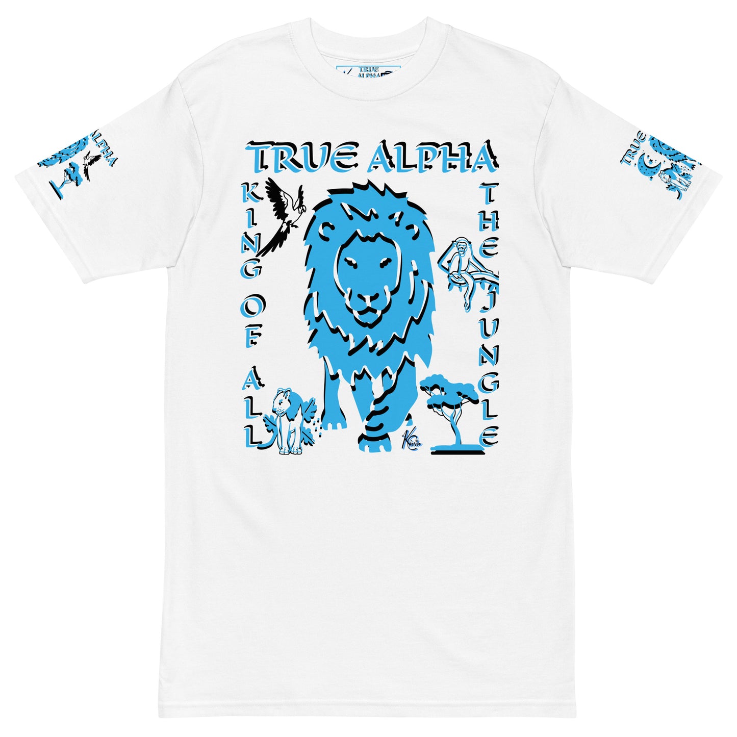 3TG True Alpha (Sky Realm Dark King Lineage Lion Print) T-Shirt