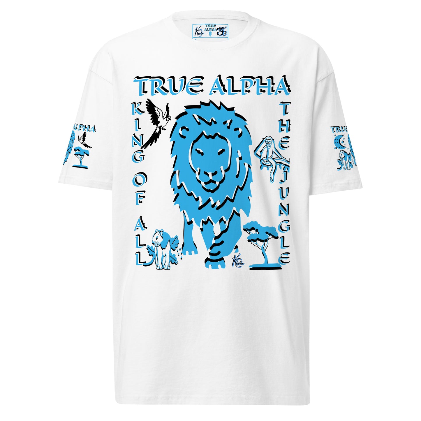 3TG True Alpha (Sky Realm Dark King Lineage Lion Print) T-Shirt