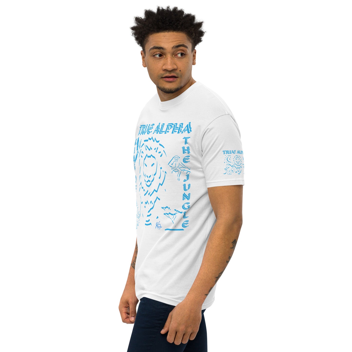 3TG True Alpha (Sky King Lineage Lion Print) T-Shirt