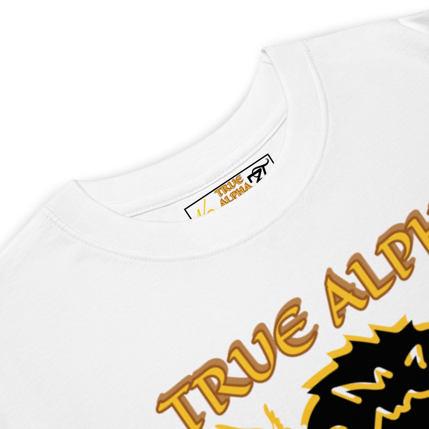 3TG True Alpha (White Gold & Onxy King Lineage Lion Print) T-Shirt