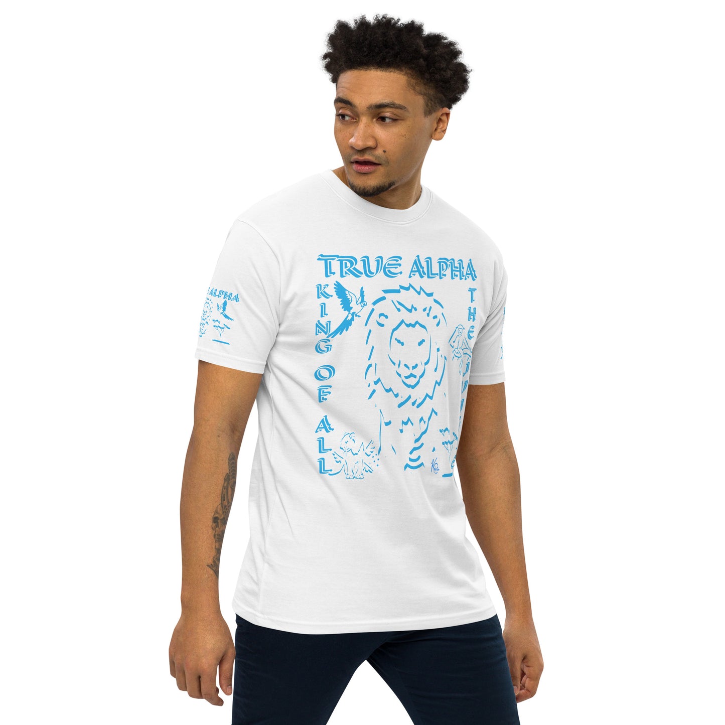 3TG True Alpha (Sky King Lineage Lion Print) T-Shirt