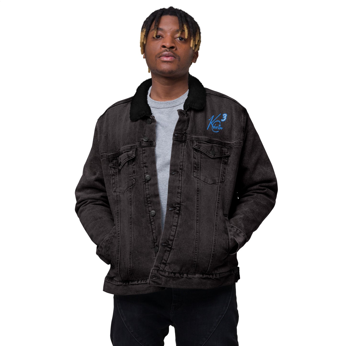 3TG King Maker denim sherpa jacket