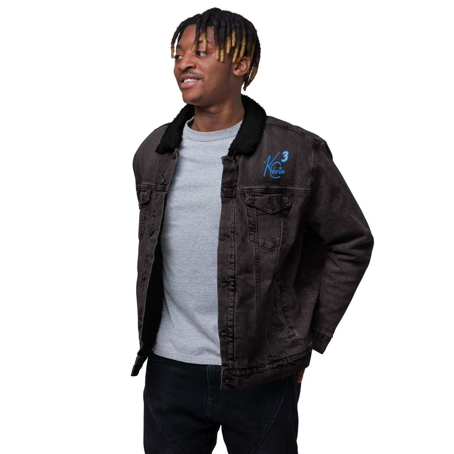 3TG King Maker denim sherpa jacket