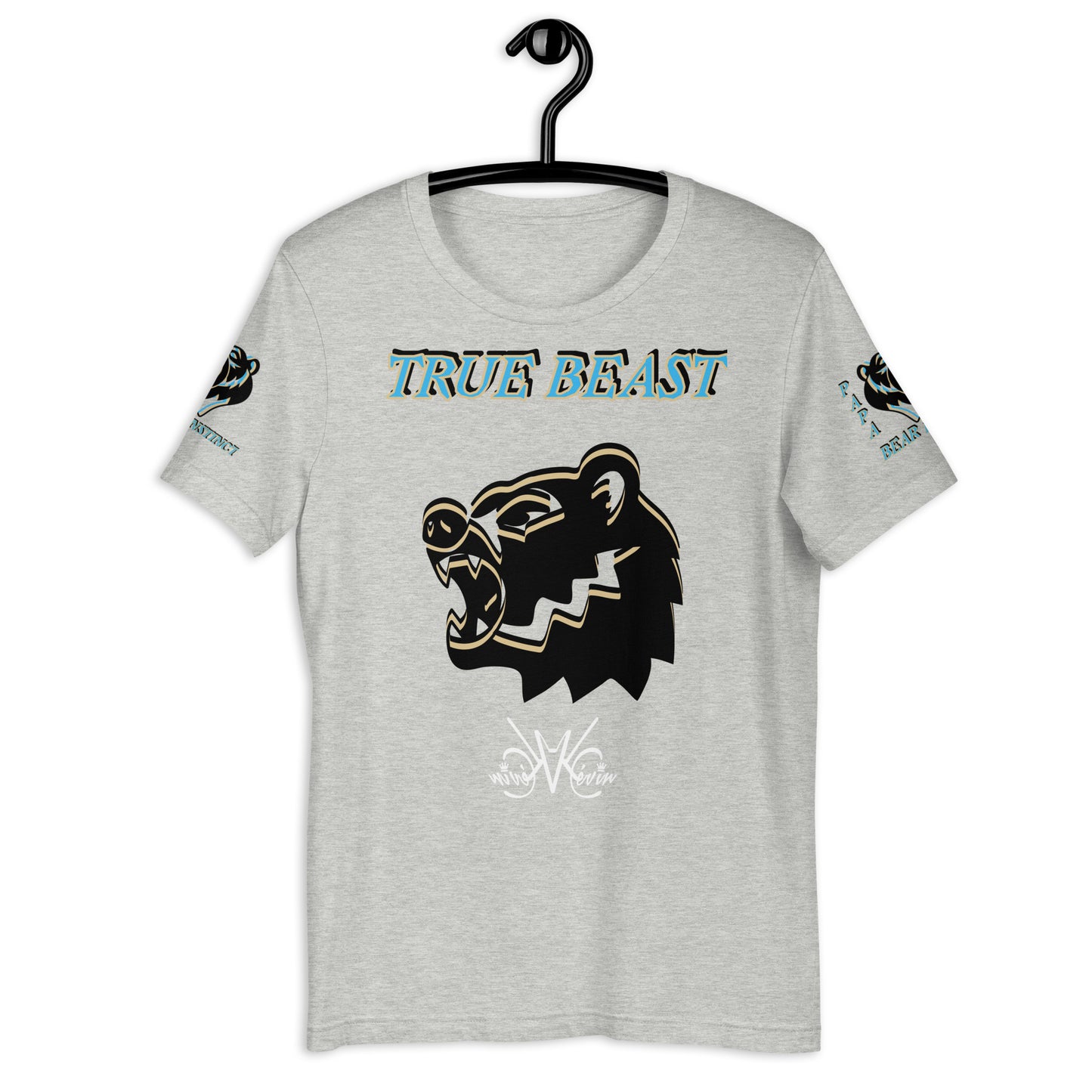 3TG True Beast Men's T-Shirt (Grey Storm Papa Bear Instinct Edition)