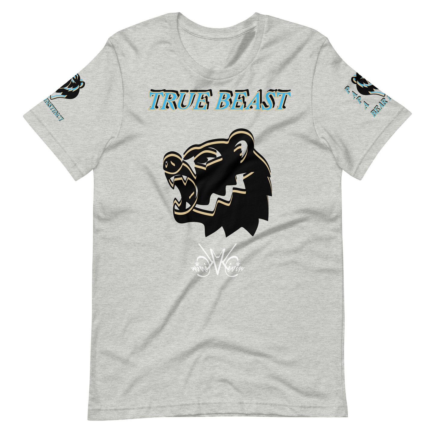 3TG True Beast Men's T-Shirt (Grey Storm Papa Bear Instinct Edition)