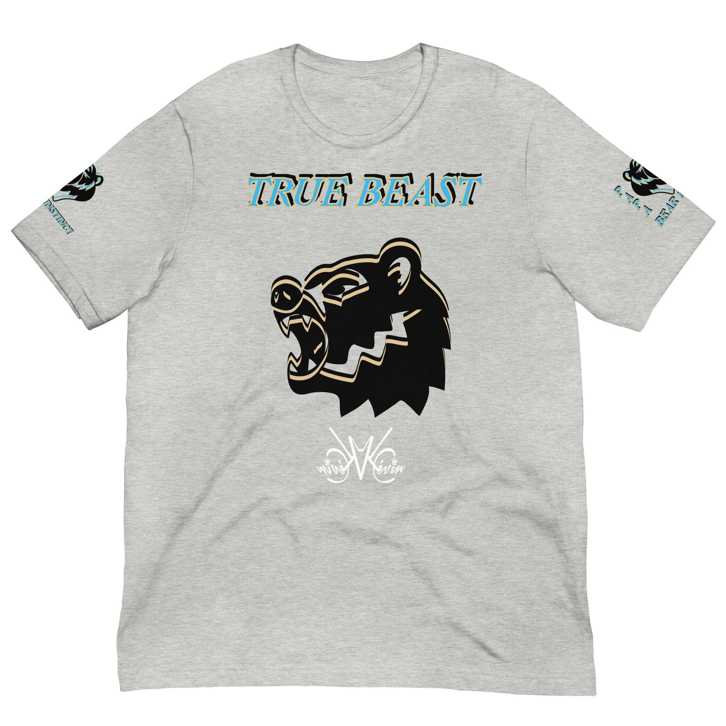 3TG True Beast Men's T-Shirt (Grey Storm Papa Bear Instinct Edition)