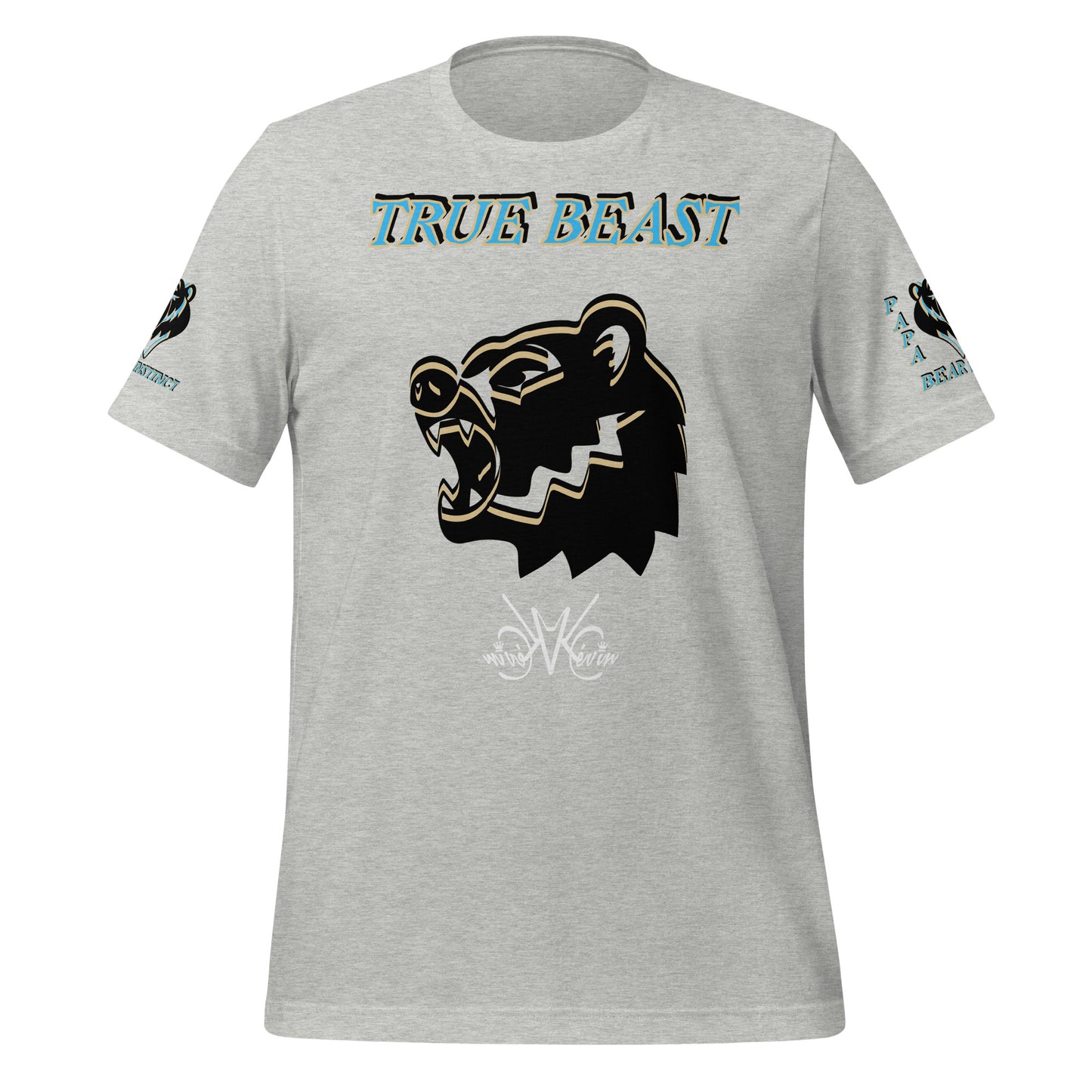 3TG True Beast Men's T-Shirt (Grey Storm Papa Bear Instinct Edition)