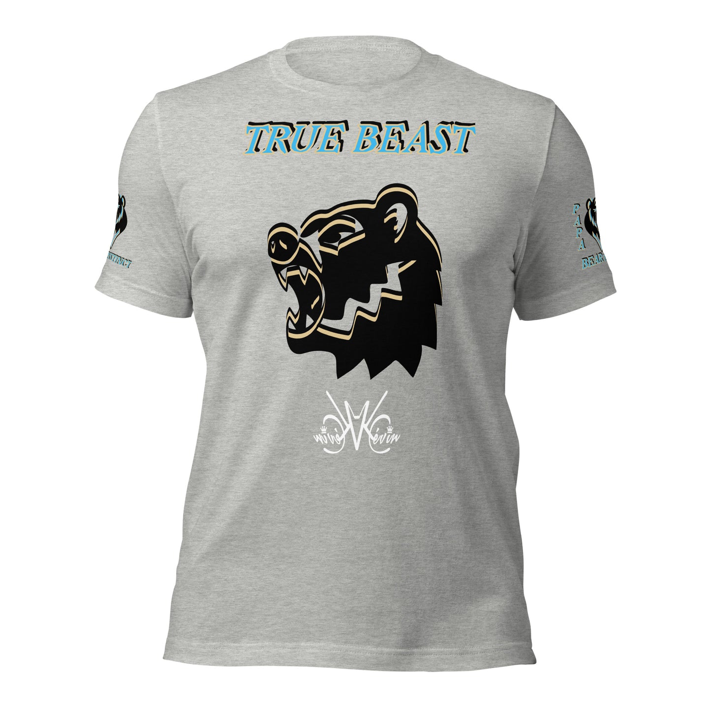 3TG True Beast Men's T-Shirt (Grey Storm Papa Bear Instinct Edition)