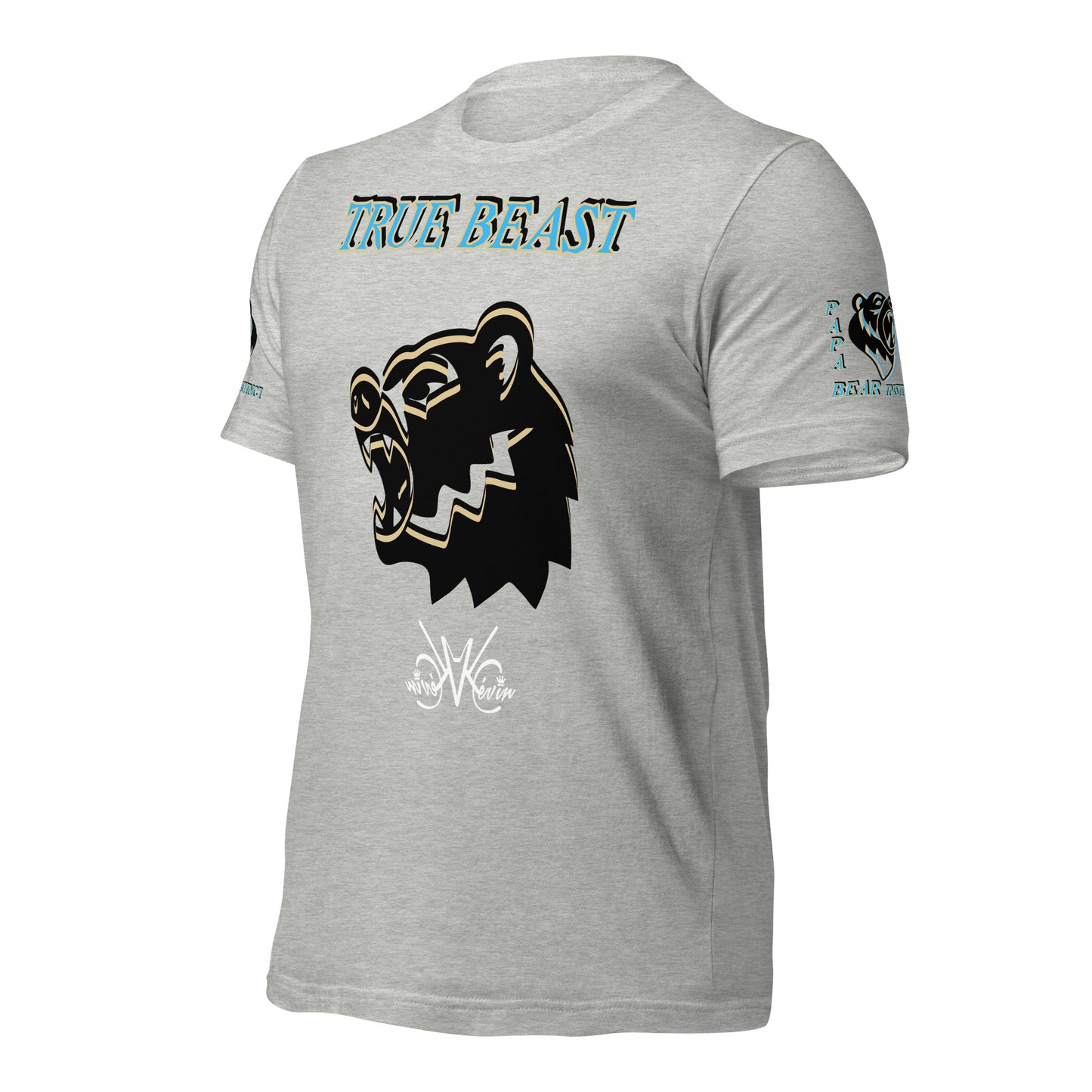 3TG True Beast Men's T-Shirt (Grey Storm Papa Bear Instinct Edition)